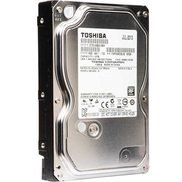 Toshiba DT01ABA100V 1 Terabyte (1TB) SATA/300 3.0GB/s 5700RPM 32MB Hard Drive